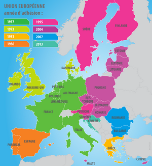 Carte de l'union européenne